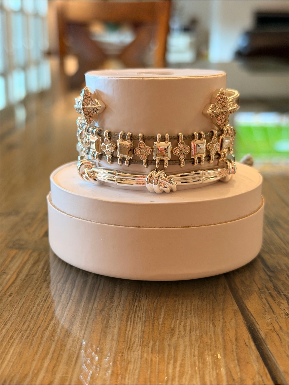 Bomb Party Bracelets! Personally Curated Silver Crystal Women's Bracelet Set